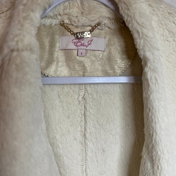 Eliza J Faux Shearling Long Vest Size L - Picture 5 of 12